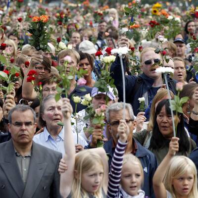 Trauer auf der Insel Utöya