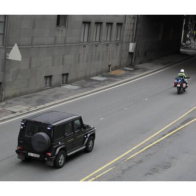 Anders Breivik auf dem Weg zum Gericht