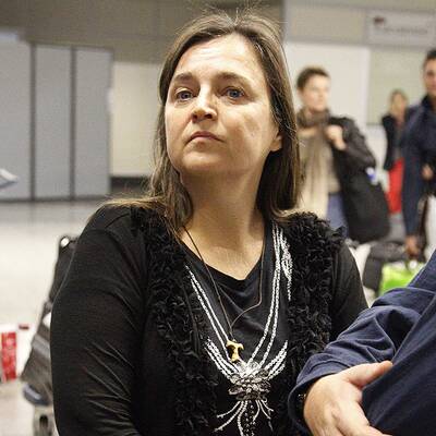 Familie Knox am Leonardo da Vinci-Flughafen in Rom