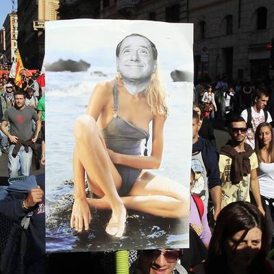 Proteste gegen Berlusconi in Rom
