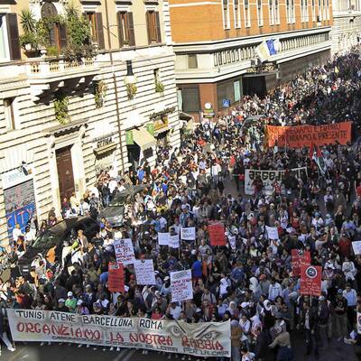 Proteste gegen Berlusconi in Rom