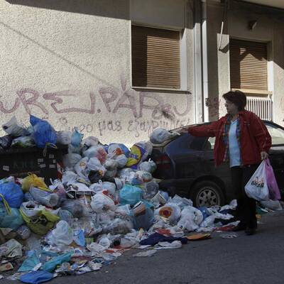 Müllchaos in Athen