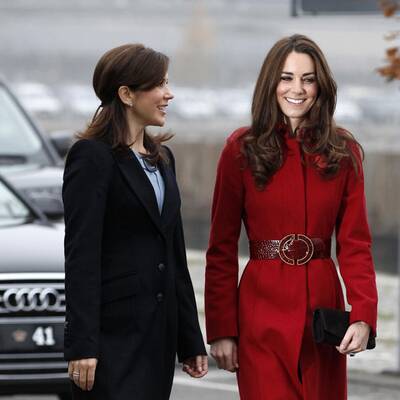 In der Farbe der Liebe glänzte  Kate in Dänemark.