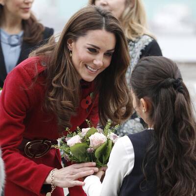 In der Farbe der Liebe glänzte  Kate in Dänemark.