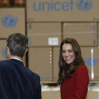 In der Farbe der Liebe glänzte  Kate in Dänemark.