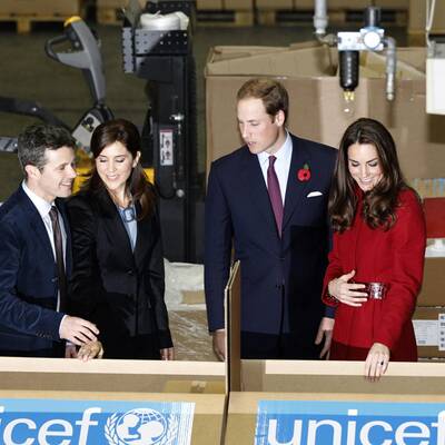 In der Farbe der Liebe glänzte  Kate in Dänemark.