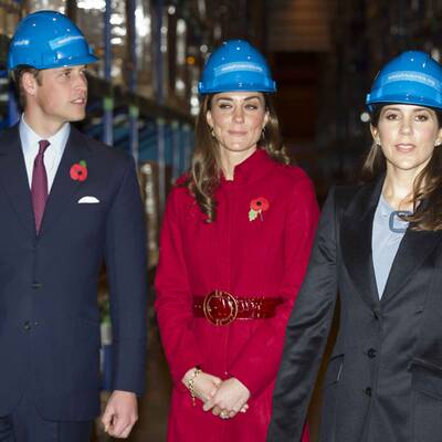 In der Farbe der Liebe glänzte  Kate in Dänemark.