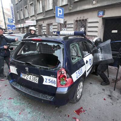 Schwere Krawalle in Warschau