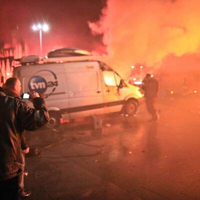 Schwere Krawalle in Warschau