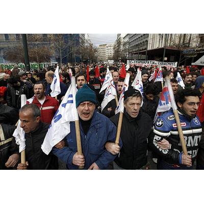 Massenproteste in Athen