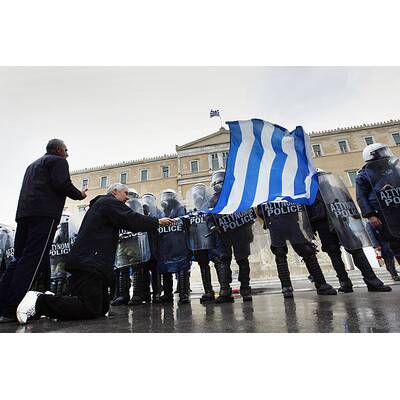 Massenproteste in Athen
