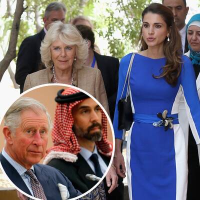 Charles & Camilla besuchen die schöne Königin Rania