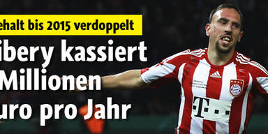 Ribery kassiert jetzt 7 Mio Euro im Jahr