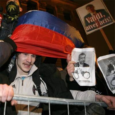 Tumulte bei Demo in Lettland