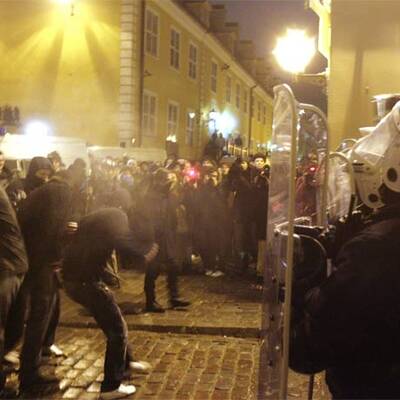 Tumulte bei Demo in Lettland