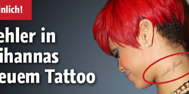 Fehler in Rihannas neuem Tattoo