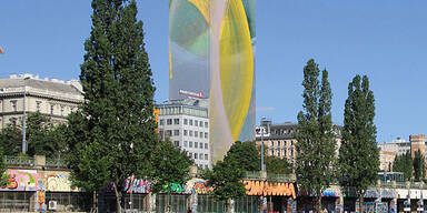 Arnulf Rainer verschleiert Ringturm
