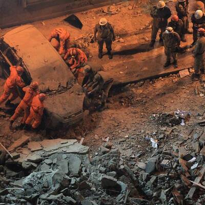 Häuser in Rio eingestürzt