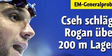 Rogan unterliegt Cseh über 200 m Lagen