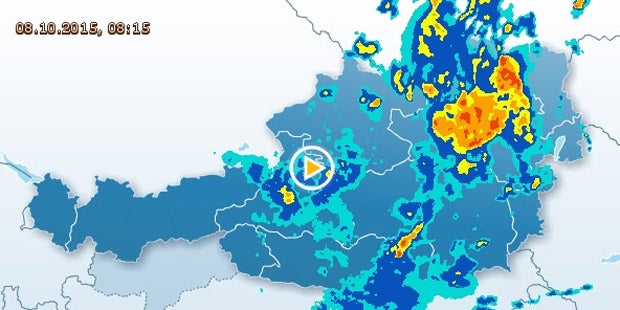 Regen-Walze hängt über Österreich fest