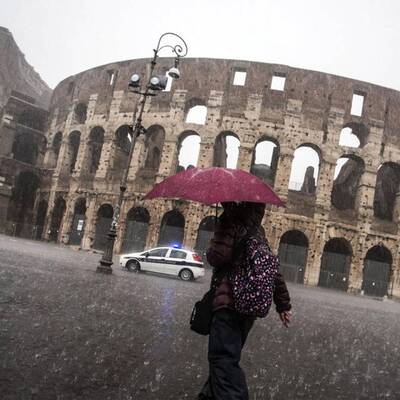 Regenmasse in Rom