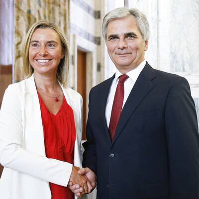 Treffen mit designierter EU-Außenbeauftragten Mogherini