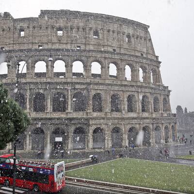 Schneefall in Rom