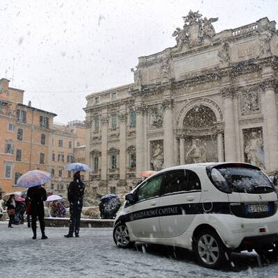 Schneefall in Rom