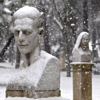 Schneefall in Rom