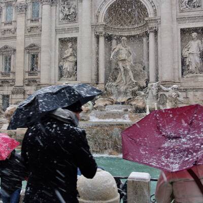 Schneefall in Rom