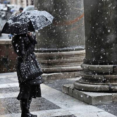 Schneefall in Rom