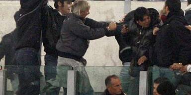 Krawalle beim Rom-Derby