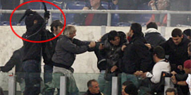 Krawalle beim Rom-Derby