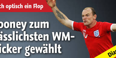 Rooney zum hässlichsten WM-Spieler gewählt