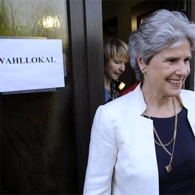 Rosenkranz bei der Stimmabgabe