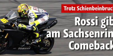 Rossi gibt Sensationscomeback