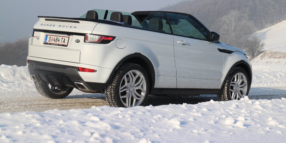 Range Rover Evoque Cabrio im Wintertest