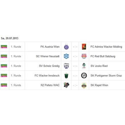 Bundesliga-Spielplan Runde 1-18