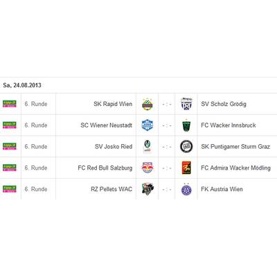Bundesliga-Spielplan Runde 1-18