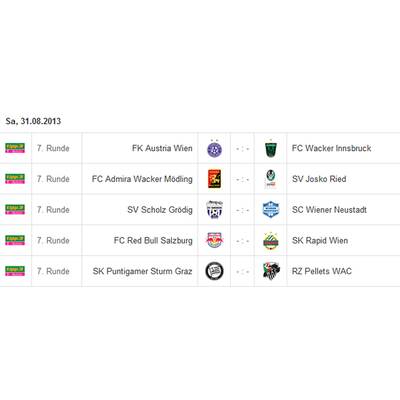 Bundesliga-Spielplan Runde 1-18