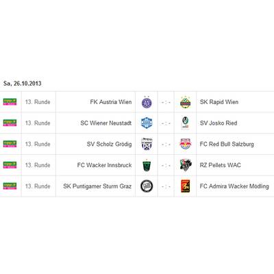 Bundesliga-Spielplan Runde 1-18