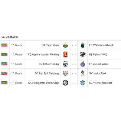 Bundesliga-Spielplan Runde 1-18