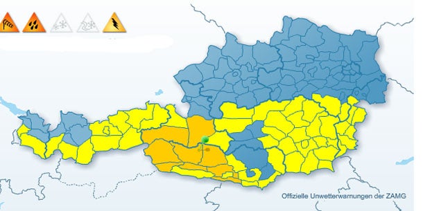 Extreme Unwettergefahr im Süden