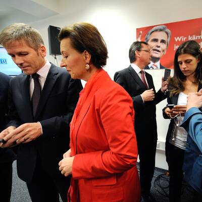 Stimmungsbilder aus den Parteizentralen 