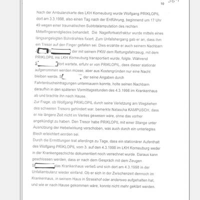 Fall Kampusch: Der Bericht von LStA Mühlbacher an das BMJ