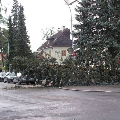 Hagelgewitter fegt über Klagenfurt