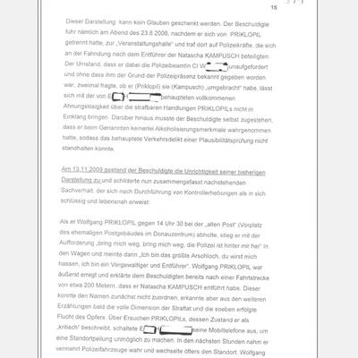 Fall Kampusch: Der Bericht von LStA Mühlbacher an das BMJ