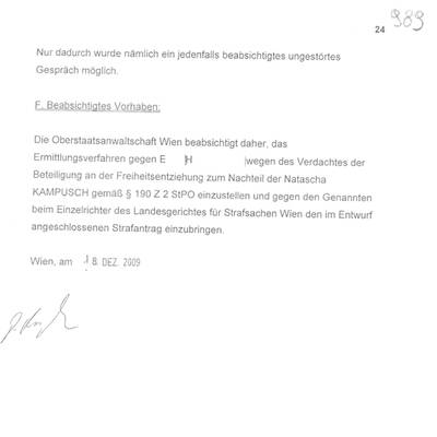 Fall Kampusch: Der Bericht von LStA Mühlbacher an das BMJ