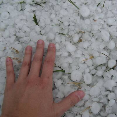 Hagelgewitter fegt über Klagenfurt