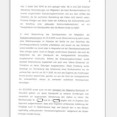 Fall Kampusch: Der Bericht von LStA Mühlbacher an das BMJ